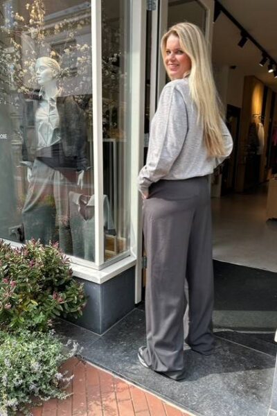 Michelle tailor tie tall pant dark grey L’Amitie
