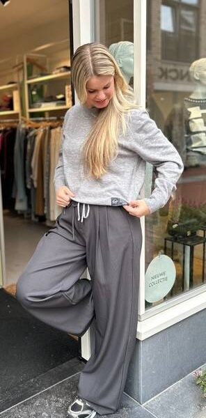 Mine sweat knit grey melange Haute L’Amitie