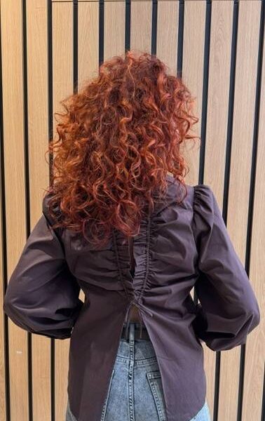 Sanna drawstring blouse dark brown Co’Couture