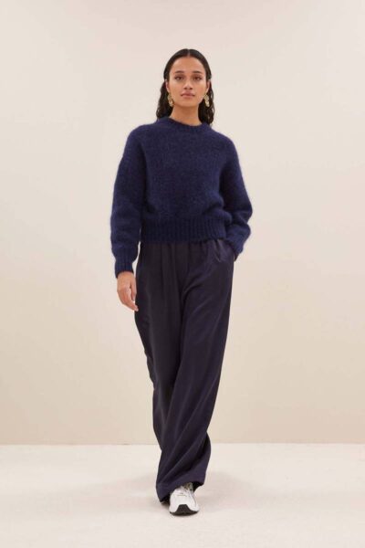 Benji metallic pants midnight By-Bar Amsterdam